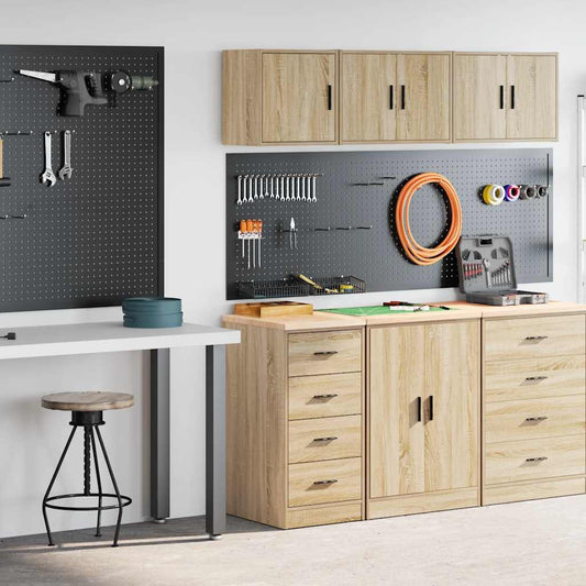 Garage Cabinets 2 pcs Sonoma Oak Engineered Wood