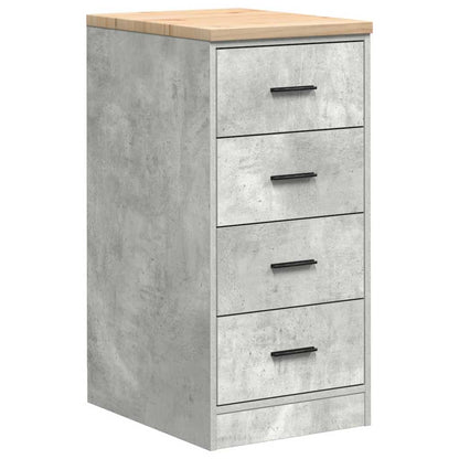 Garage Cabinets 2 pcs Concrete Grey Engineered Wood