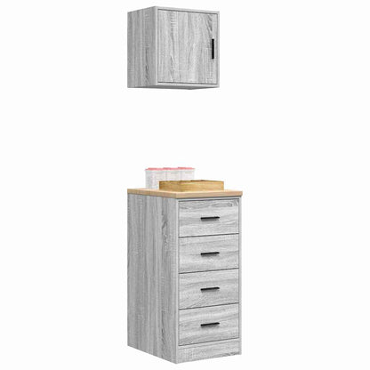 Garage Cabinets 2 pcs Grey Sonoma Engineered Wood