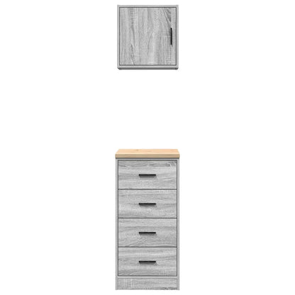 Garage Cabinets 2 pcs Grey Sonoma Engineered Wood