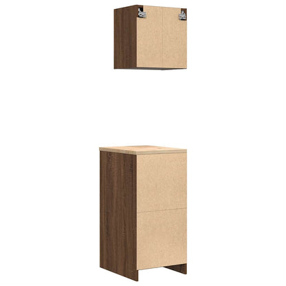 Garage Cabinets 2 pcs Brown Oak Engineered Wood