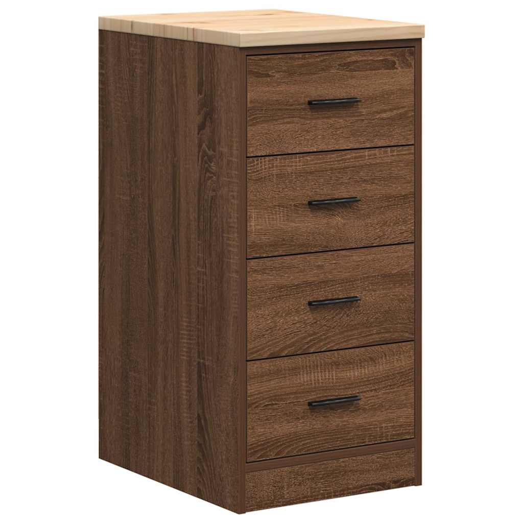 Garage Cabinets 2 pcs Brown Oak Engineered Wood