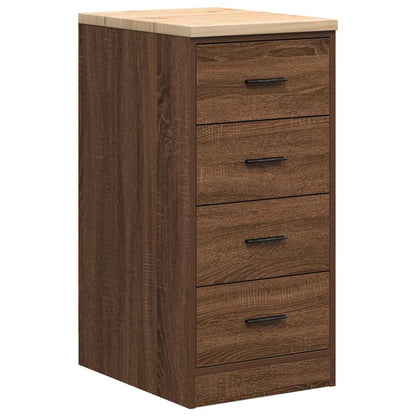 Garage Cabinets 2 pcs Brown Oak Engineered Wood