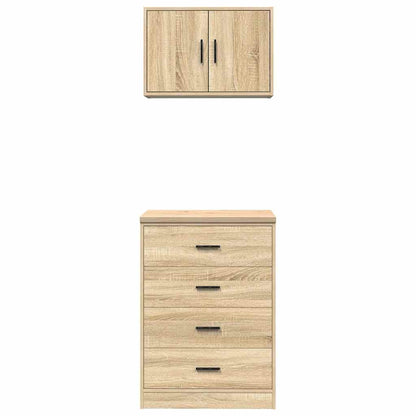 Garage Cabinets 2 pcs Sonoma Oak Engineered Wood