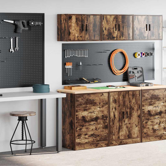 Garage Cabinets 2 pcs Smoked Oak Engineered Wood