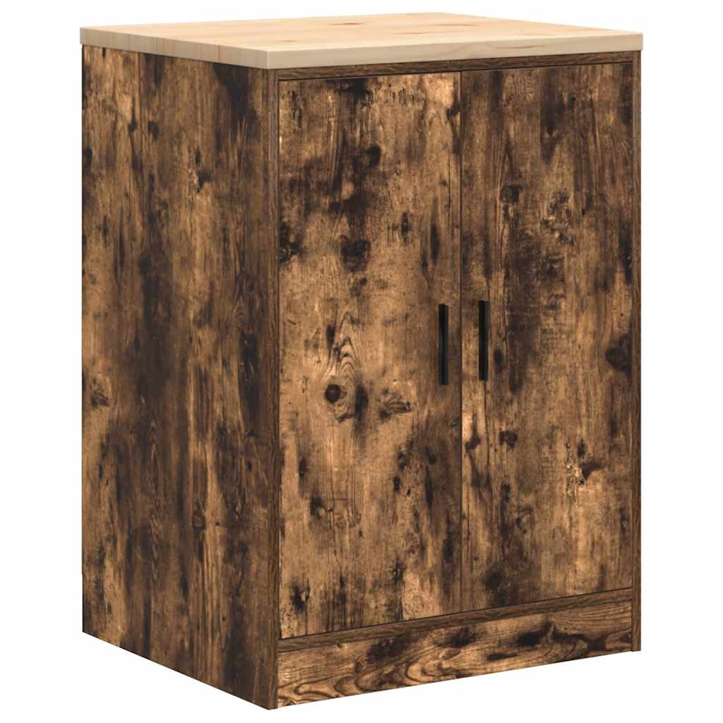 Garage Cabinets 6 pcs Smoked Oak Engineered Wood
