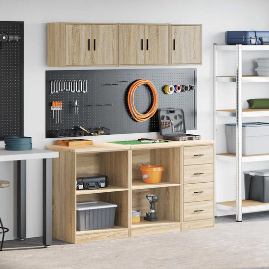 Garage Cabinets 6 pcs Sonoma Oak Engineered Wood