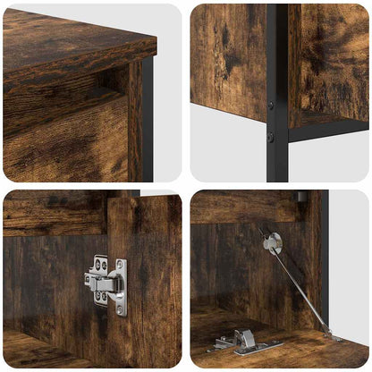 Bathroom Furniture Set 3 pcs Smoked oak 90 x 34.5 x 60 cm