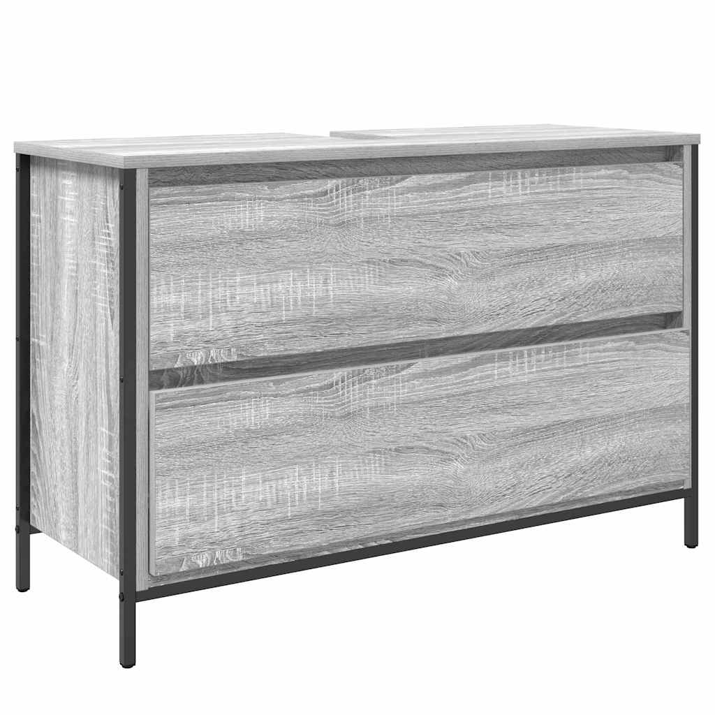 Bathroom Furniture Set 3 pcs Grey sonoma 90 x 34.5 x 60 cm