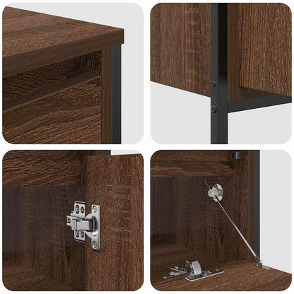 Bathroom Furniture Set 3 pcs Brown oak 90 x 34.5 x 60 cm