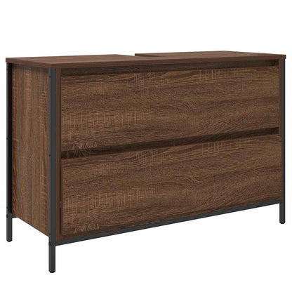 Bathroom Furniture Set 3 pcs Brown oak 90 x 34.5 x 60 cm