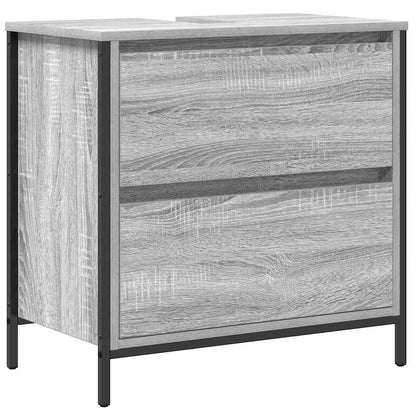 Bathroom Furniture Set with Shelf 5 pcs Grey 76.5 x 35 x 95 cm