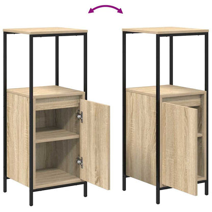 Bathroom Furniture Set with Drawer 3 pcs Sonoma oak and Black