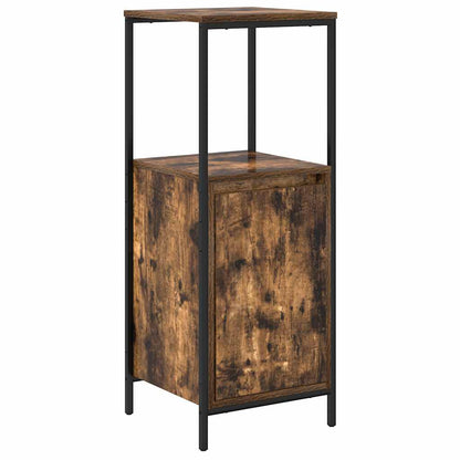 Bathroom Furniture Set with Shelf 3 pcs Smoked oak and Black