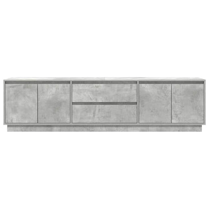 TV Cabinet with LED Lights Concrete Grey 193.5x41x50 cm