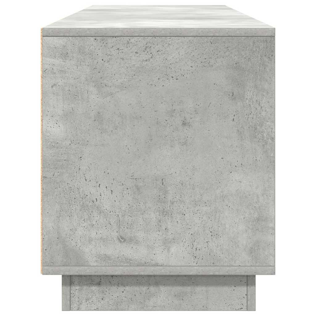 TV Cabinet with LED Lights Concrete Grey 193.5x41x50 cm
