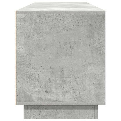 TV Cabinet with LED Lights Concrete Grey 193.5x41x50 cm