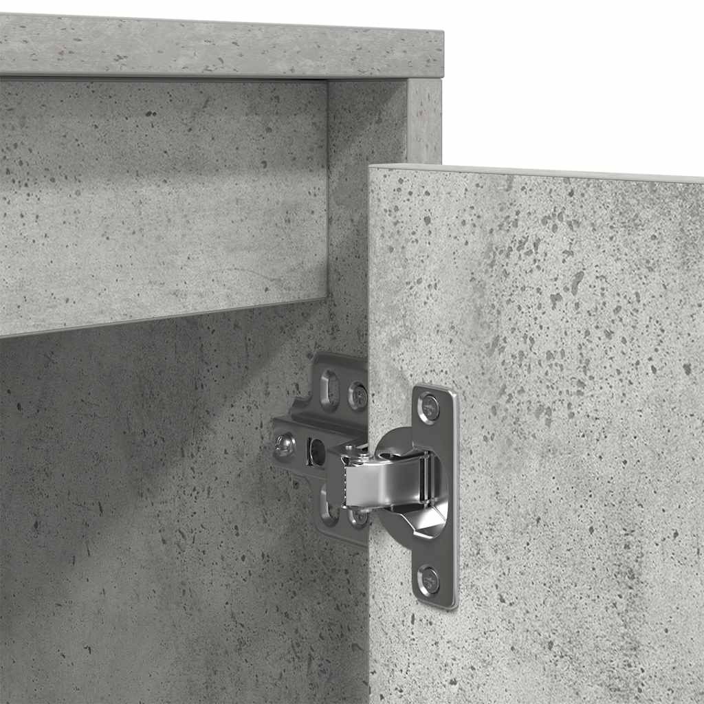 TV Cabinet with LED Lights Concrete Grey 193.5x41x50 cm