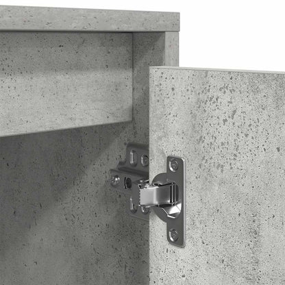 TV Cabinet with LED Lights Concrete Grey 193.5x41x50 cm