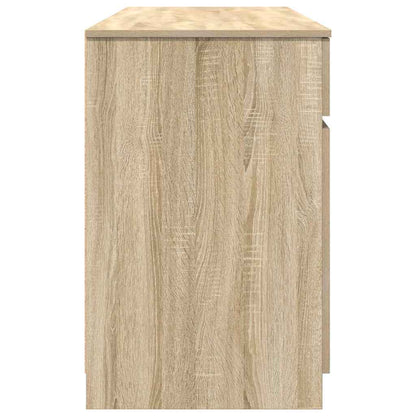 Desk with Drawer Sonoma oak 140 x 49 x 76 cm Engineered wood
