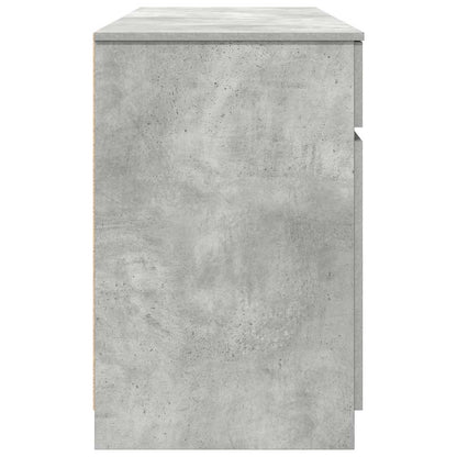 Desk with Drawer Concrete grey 140 x 49 x 76 cm Engineered wood