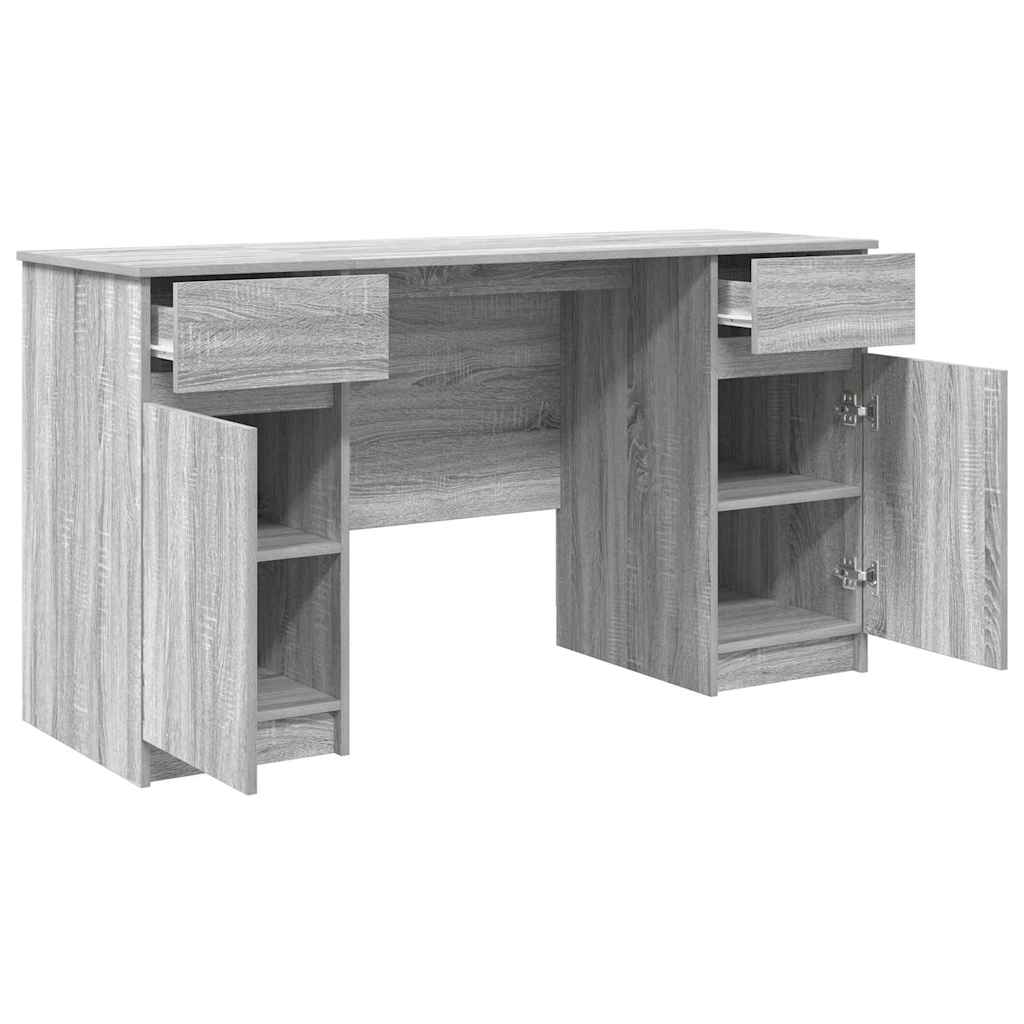 Desk with Drawer Grey sonoma 140 x 49 x 76 cm Engineered wood