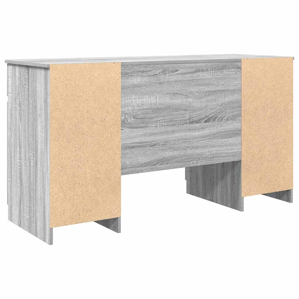 Desk with Drawer Grey sonoma 140 x 49 x 76 cm Engineered wood
