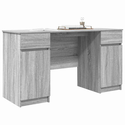 Desk with Drawer Grey sonoma 140 x 49 x 76 cm Engineered wood