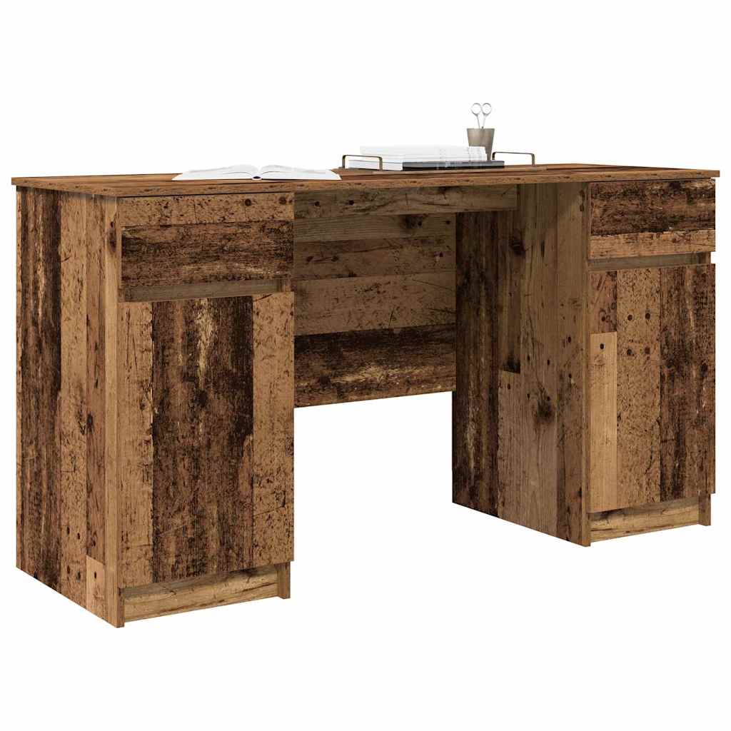 Desk with Drawer Old wood 140 x 49 x 76 cm Engineered wood