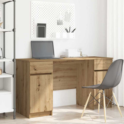 Desk with Drawer Artisan oak 140 x 49 x 76 cm Engineered wood