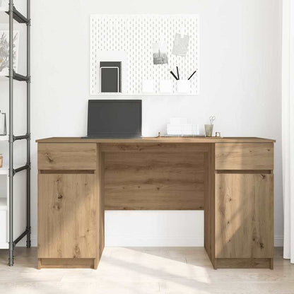 Desk with Drawer Artisan oak 140 x 49 x 76 cm Engineered wood