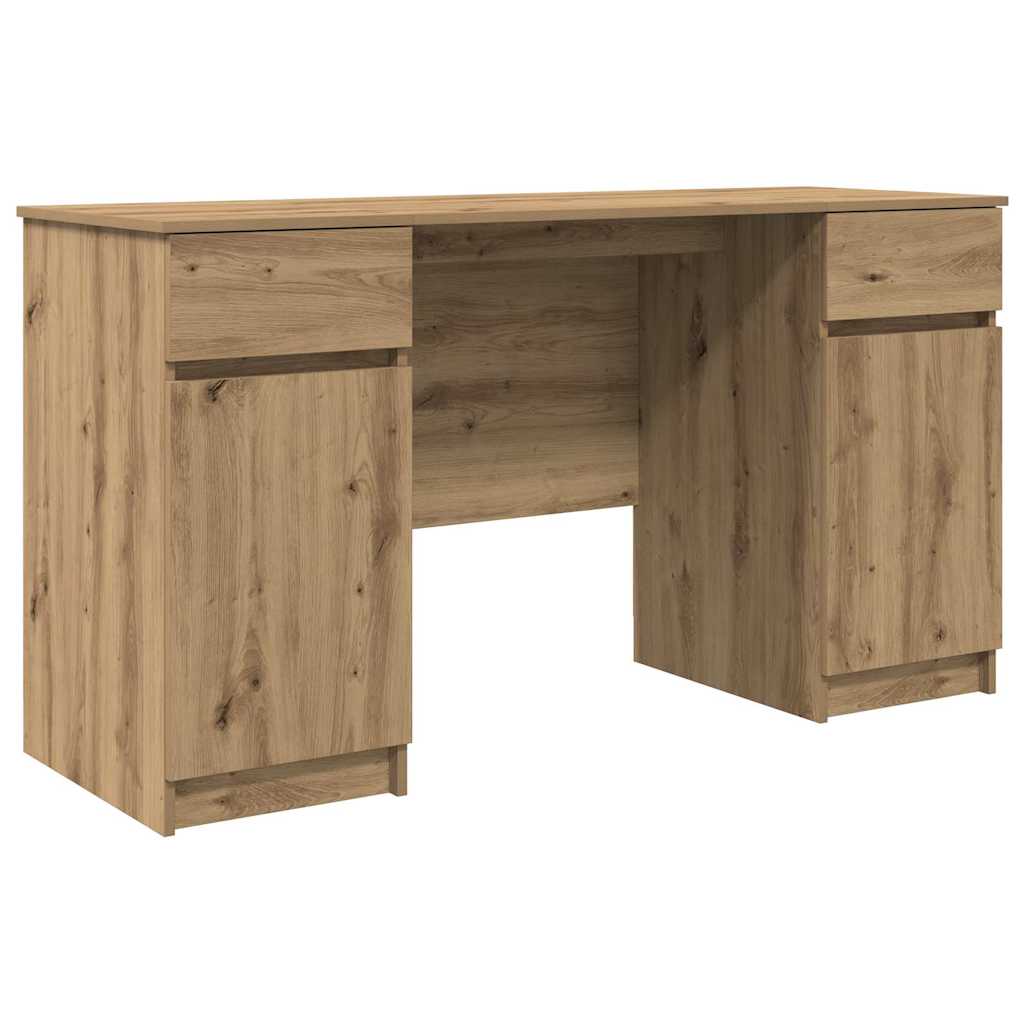 Desk with Drawer Artisan oak 140 x 49 x 76 cm Engineered wood
