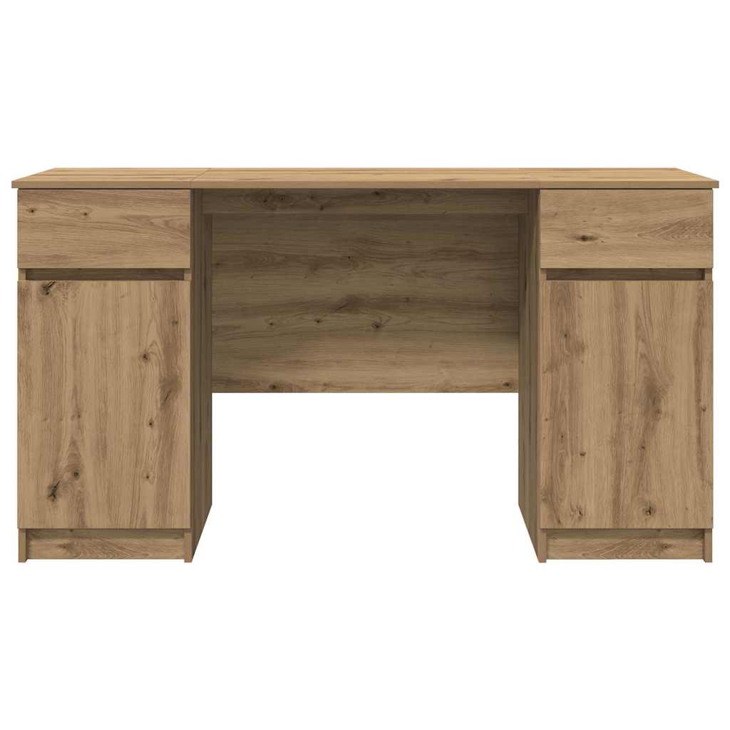 Desk with Drawer Artisan oak 140 x 49 x 76 cm Engineered wood