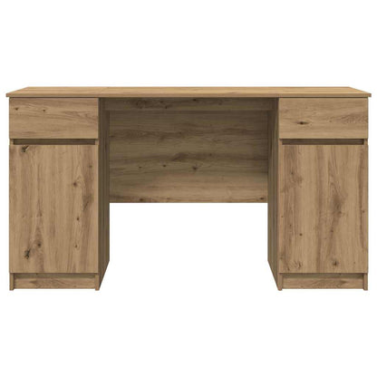 Desk with Drawer Artisan oak 140 x 49 x 76 cm Engineered wood