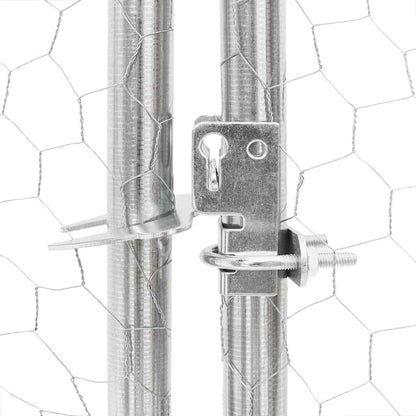 Chicken Run with Roof 2.5x4x2.25 m Galvanised Steel