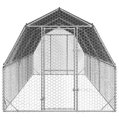 Chicken Run with Roof 2.5x6x2.25 m Galvanised Steel