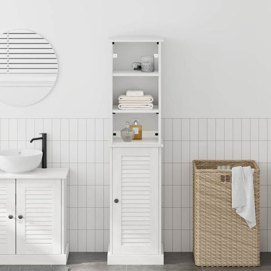 Bathroom Furniture Set with Shelf VIGO 2 pcs Brown and White
