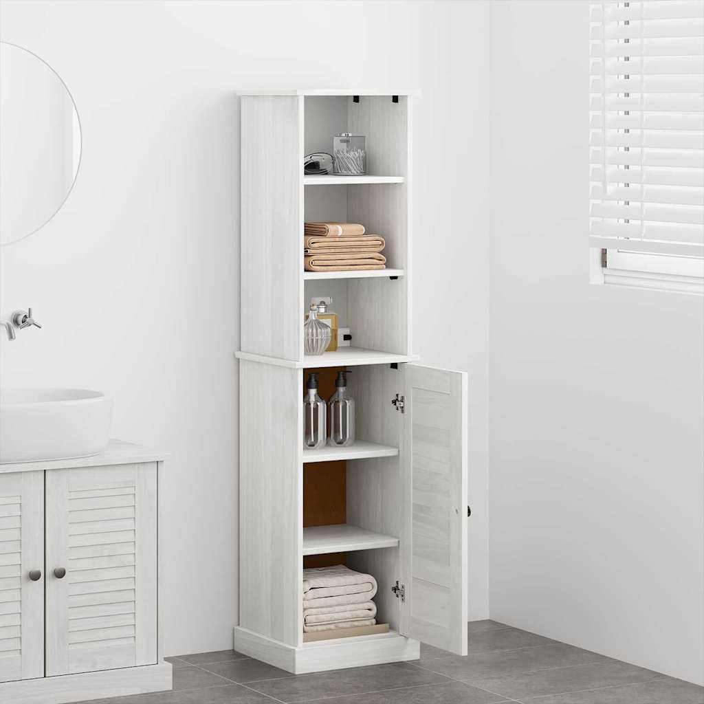 Bathroom Furniture Set with Shelf VIGO 2 pcs Brown and White