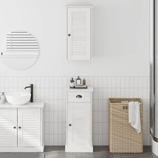 Bathroom Furniture Set with Drawer VIGO 2 pcs Brown and White