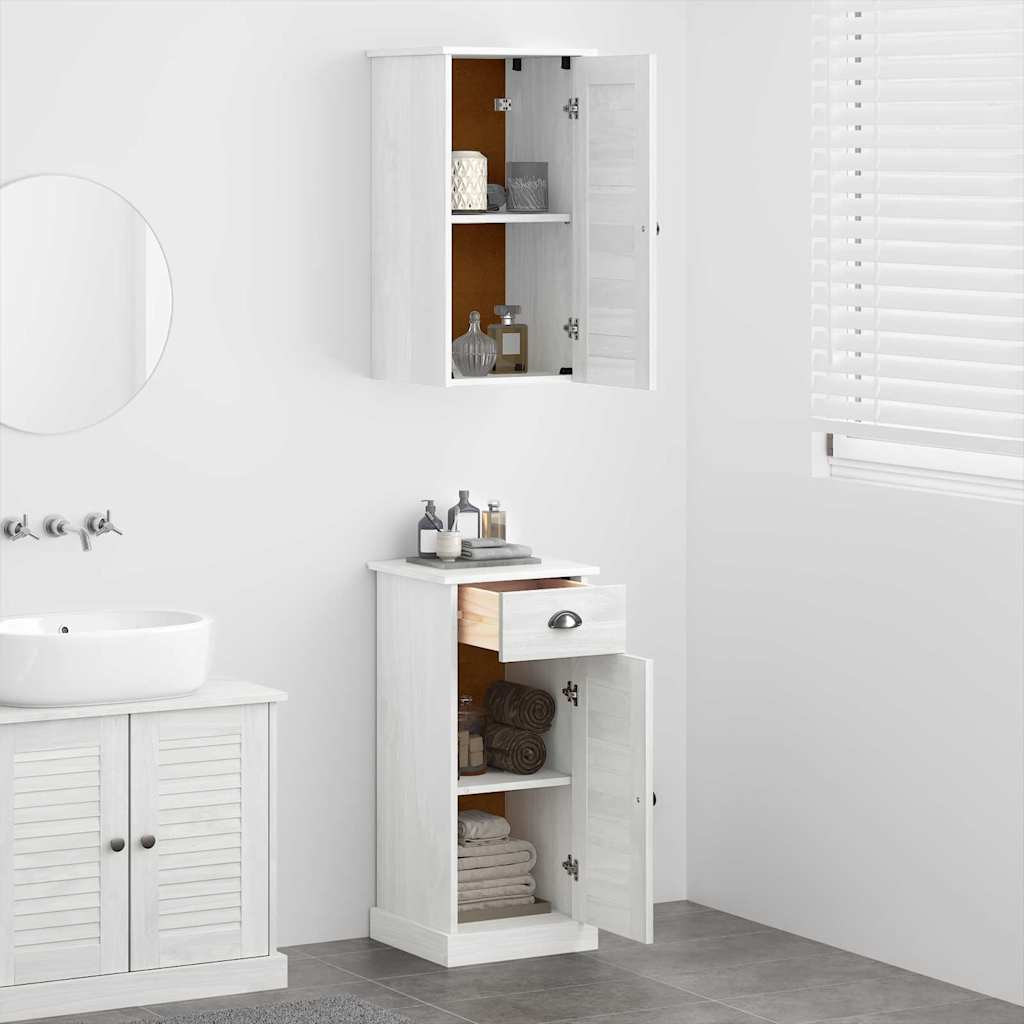 Bathroom Furniture Set with Drawer VIGO 2 pcs Brown and White