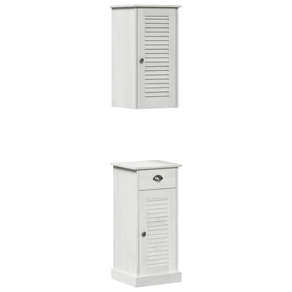 Bathroom Furniture Set with Drawer VIGO 2 pcs Brown and White