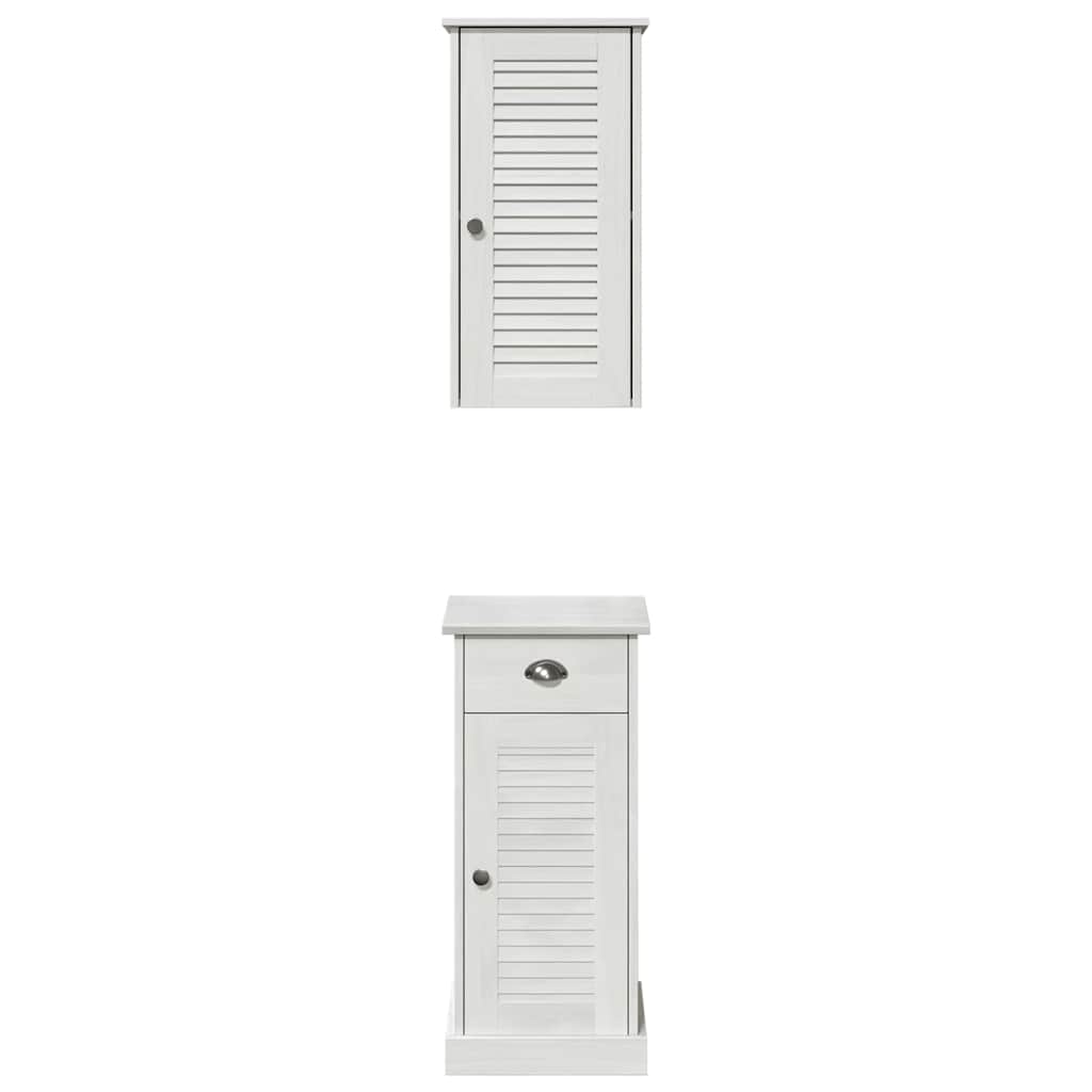 Bathroom Furniture Set with Drawer VIGO 2 pcs Brown and White