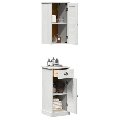 Bathroom Furniture Set with Drawer VIGO 2 pcs Brown and White