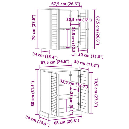 Bathroom Furniture Set VIGO 2 pcs Brown 67.5 x 34 x 80 cm