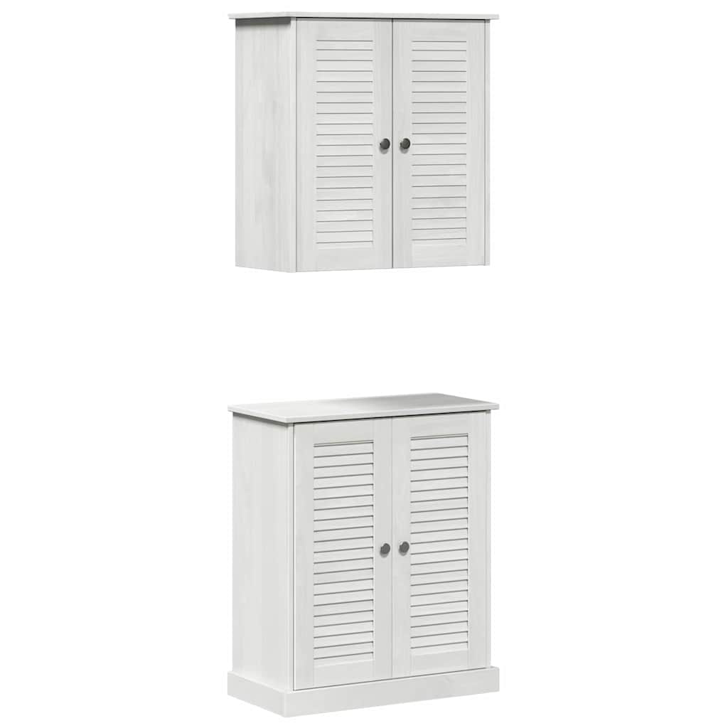 Bathroom Furniture Set with Shelf 2 pcs Brown 67.5 x 34 x 80 cm