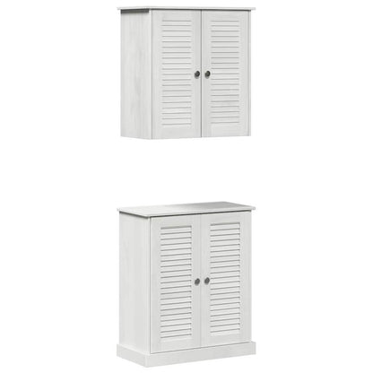 Bathroom Furniture Set with Shelf 2 pcs Brown 67.5 x 34 x 80 cm