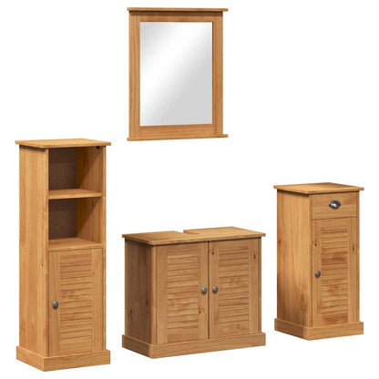 Bathroom Furniture Set VIGO 4 pcs Honey brown 37 x 34 x 110 cm