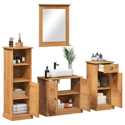 Bathroom Furniture Set VIGO 4 pcs Honey brown 37 x 34 x 110 cm
