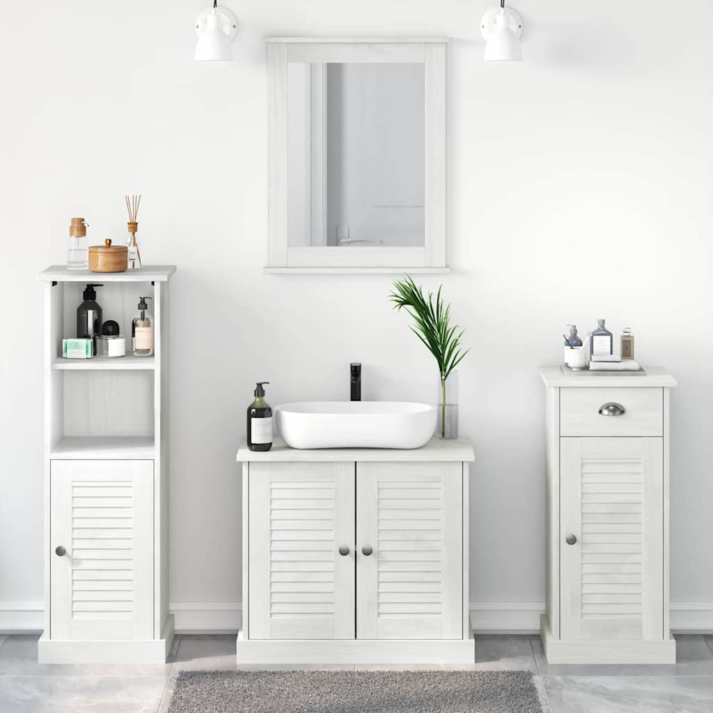 Bathroom Furniture Set 3 pcs Antique white 37 x 34 x 110 cm