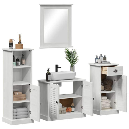 Bathroom Furniture Set 3 pcs Antique white 37 x 34 x 110 cm